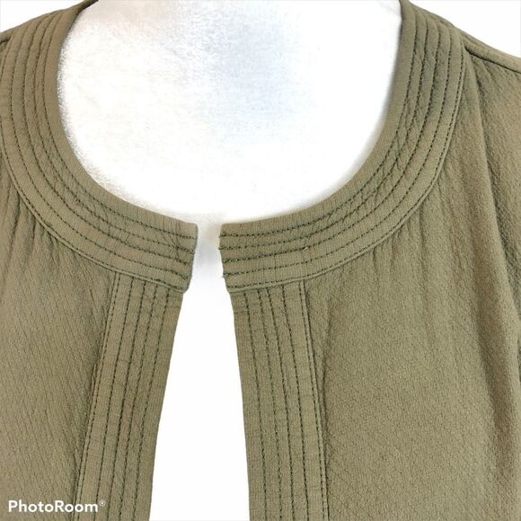 Madwell Olive Green Stitch Edge Duster Jacket Sm - Picture 2 of 10